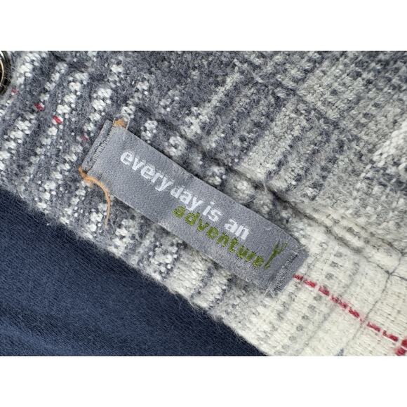 Horny Toad Womens Flannel Shacket Top S Blue Plaid Workwear Outdoor Hike Grunge - Picture 15 of 16